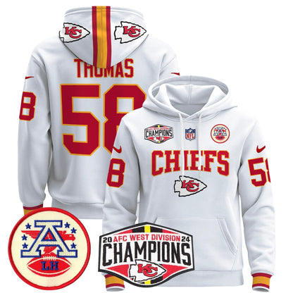 KC 2024 AFC West Division Champions Pullover Hoodie - All Stitched-DTD