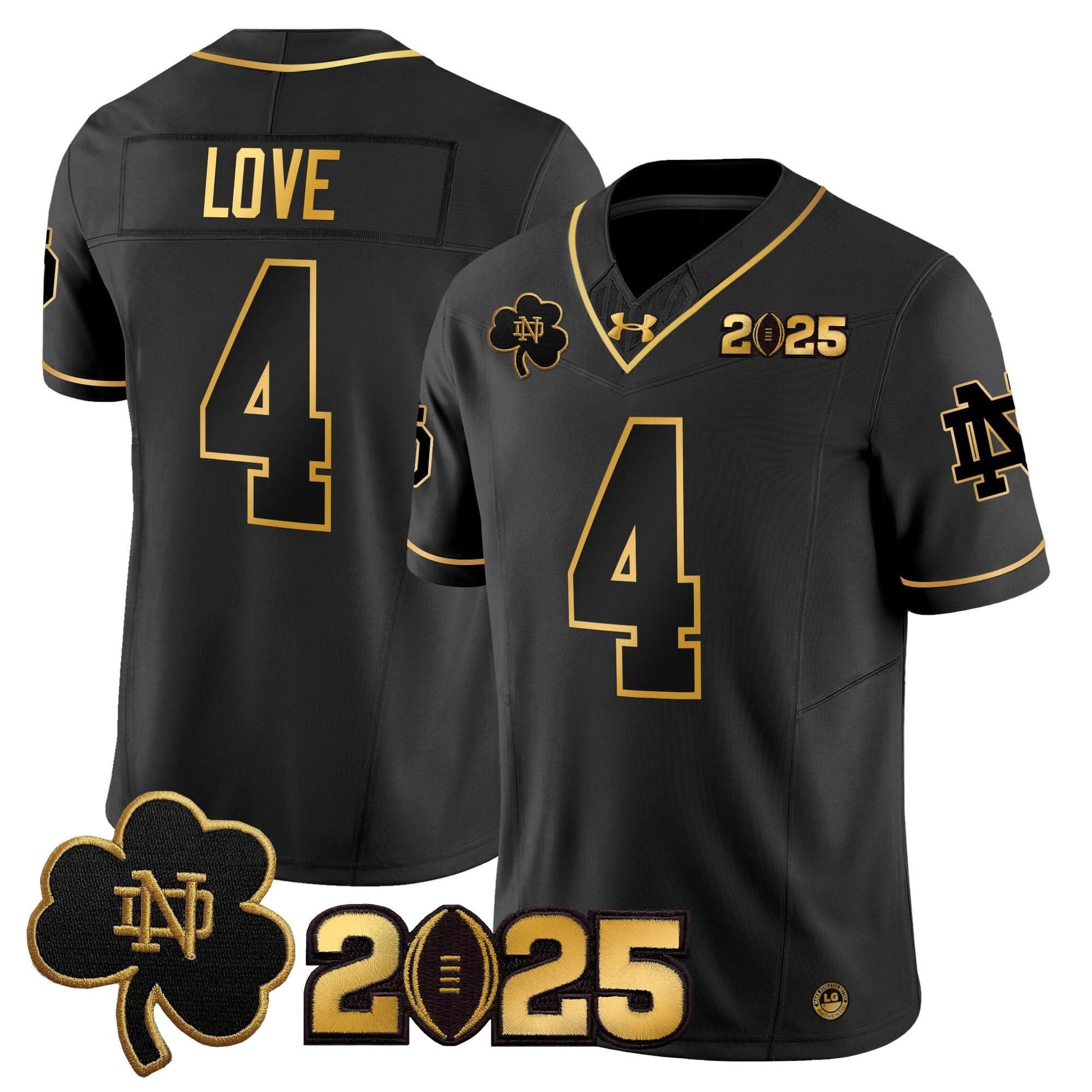 NDFI 2025 CFP Final Patch Gold Vapor Limited Jersey - All Stitched