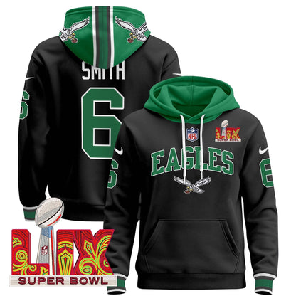 PHI Super Bowl LIX Patch Pullover Hoodie - All Stitched-DTD