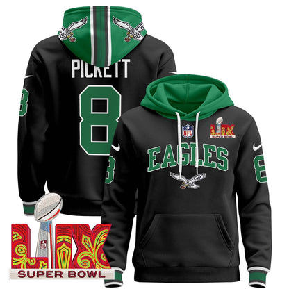 PHI Super Bowl LIX Patch Pullover Hoodie - All Stitched-DTD