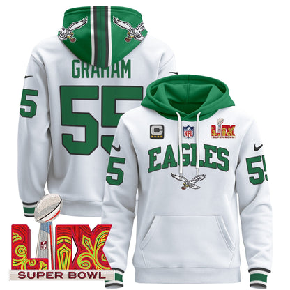 PHI Super Bowl LIX Patch Pullover Hoodie - All Stitched-DTD