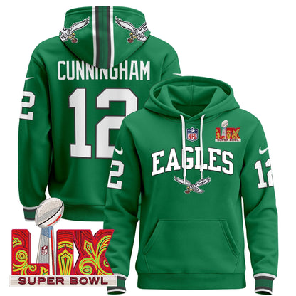 PHI Super Bowl LIX Patch Pullover Hoodie - All Stitched-DTD
