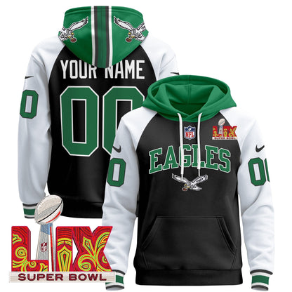 PHI Super Bowl LIX Patch Custom Pullover Hoodie - All Stitched-DTD