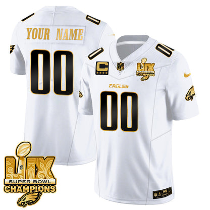 Custom Name/Gender PHI Super Bowl LIX Champions Vapor Limited Jersey - All Stitched-DTD