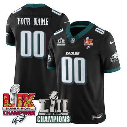 Custom Name/Gender PHI LII-LIX Super Bowl Champions Vapor Limited Jersey - All Stitched-DTD