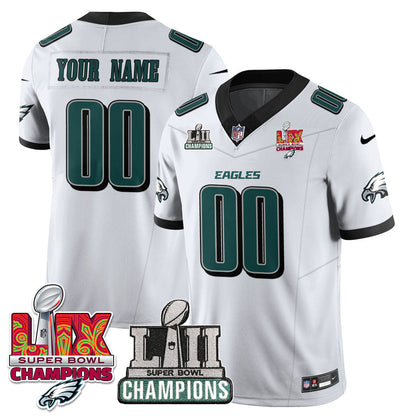 Custom Name/Gender PHI LII-LIX Super Bowl Champions Vapor Limited Jersey - All Stitched-DTD