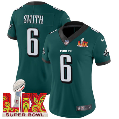 Women's PHI Super Bowl LIX Patch Vapor Limited Jersey - All Stitched-DTD