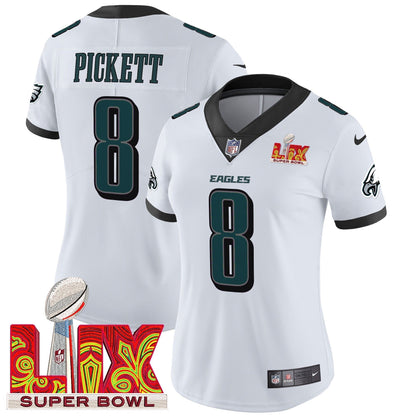 Women's PHI Super Bowl LIX Patch Vapor Limited Jersey - All Stitched-DTD