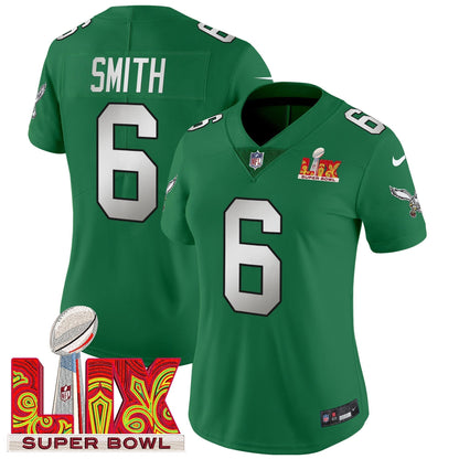 Women's PHI Super Bowl LIX Patch Vapor Limited Jersey - All Stitched-DTD