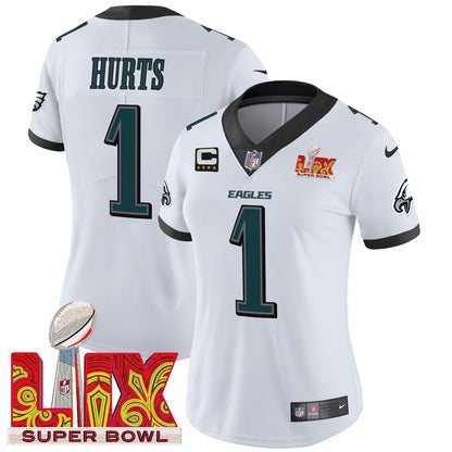 Women's PHI Super Bowl LIX Patch Vapor Limited Jersey - All Stitched-DTD