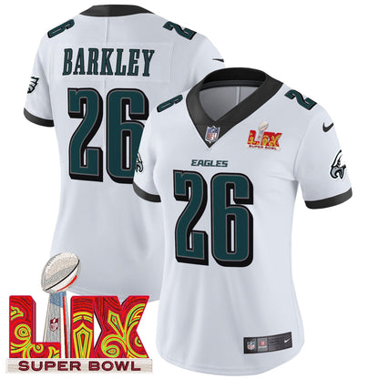 Women's PHI Super Bowl LIX Patch Vapor Limited Jersey - All Stitched-DTD