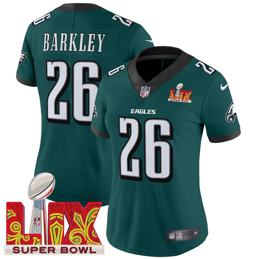 Women's PHI Super Bowl LIX Patch Vapor Limited Jersey - All Stitched-DTD