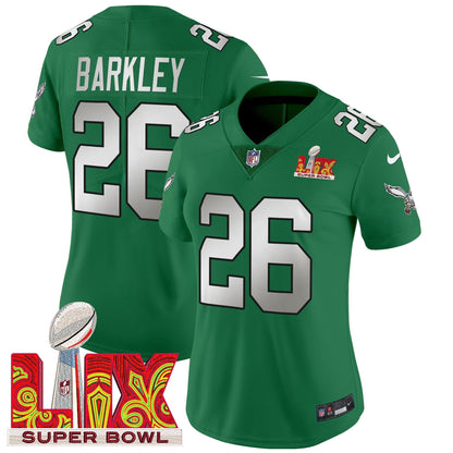 Women's PHI Super Bowl LIX Patch Vapor Limited Jersey - All Stitched-DTD