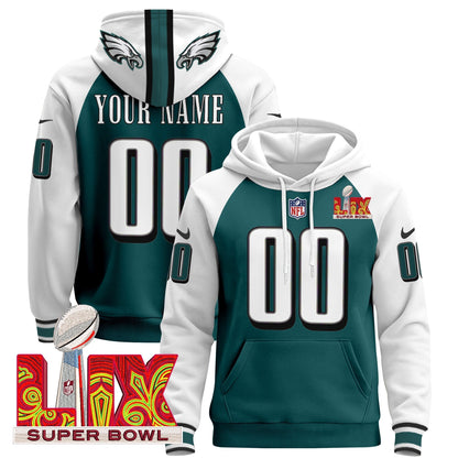 PHI Super Bowl LIX Patch Custom Pullover Hoodie - All Stitched-DTD