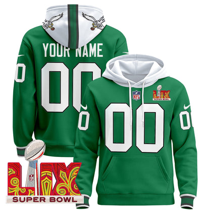 PHI Super Bowl LIX Patch Custom Pullover Hoodie - All Stitched-DTD