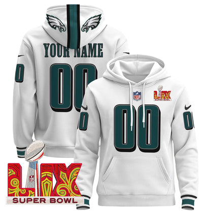 PHI Super Bowl LIX Patch Custom Pullover Hoodie - All Stitched-DTD