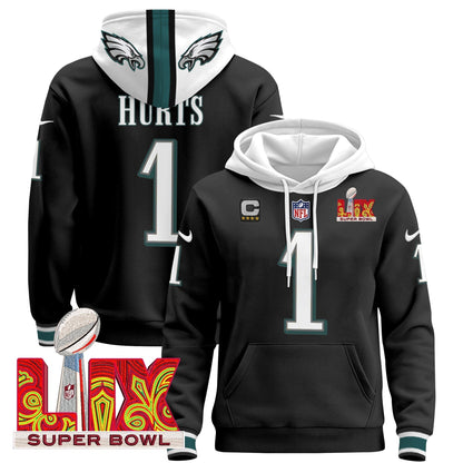 PHI Super Bowl LIX Patch Pullover Hoodie - All Stitched-DTD