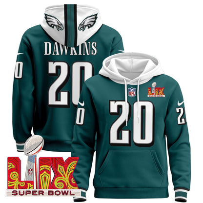 PHI Super Bowl LIX Patch Pullover Hoodie - All Stitched-DTD