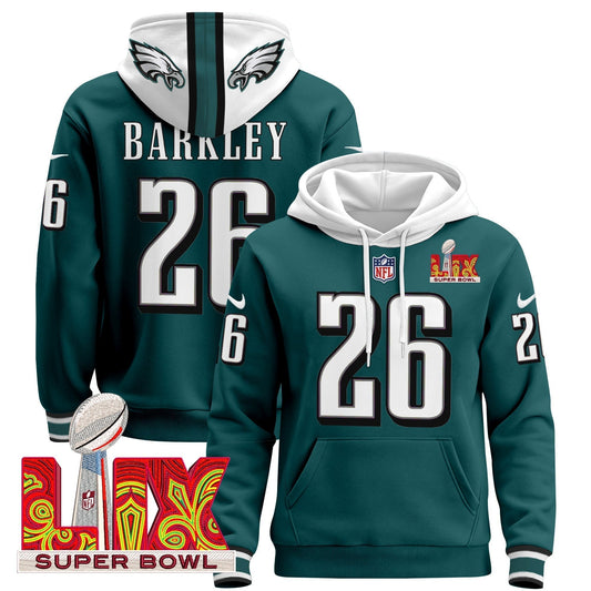 PHI Super Bowl LIX Patch Pullover Hoodie - All Stitched-DTD