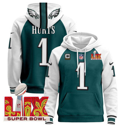 PHI Super Bowl LIX Patch Pullover Hoodie - All Stitched-DTD