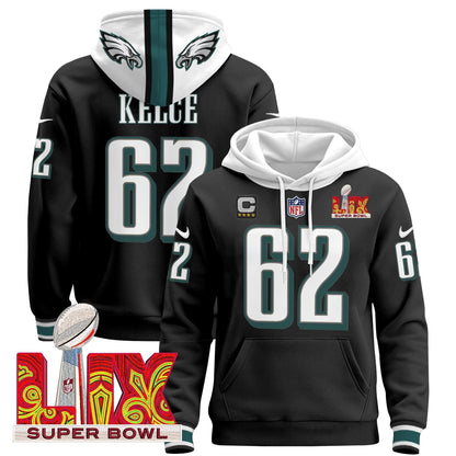 PHI Super Bowl LIX Patch Pullover Hoodie - All Stitched-DTD