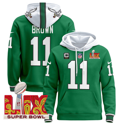 PHI Super Bowl LIX Patch Pullover Hoodie - All Stitched-DTD