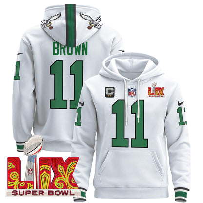PHI Super Bowl LIX Patch Pullover Hoodie - All Stitched-DTD