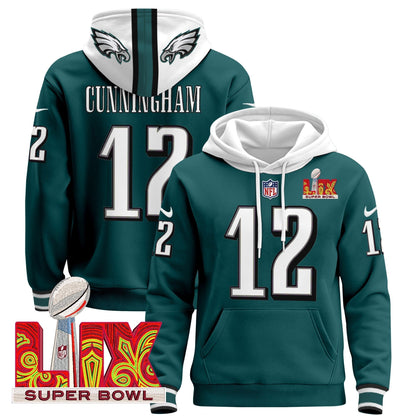 PHI Super Bowl LIX Patch Pullover Hoodie - All Stitched-DTD