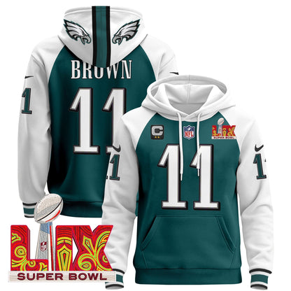 PHI Super Bowl LIX Patch Pullover Hoodie - All Stitched-DTD