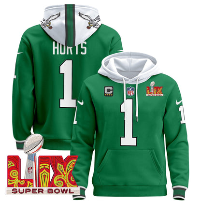 PHI Super Bowl LIX Patch Pullover Hoodie - All Stitched-DTD