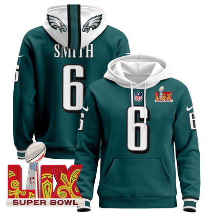 PHI Super Bowl LIX Patch Pullover Hoodie - All Stitched-DTD
