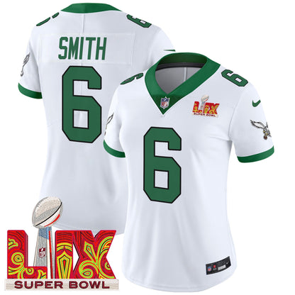Women's PHI Super Bowl LIX Patch Vapor Limited Jersey - All Stitched-DTD