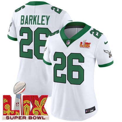 Women's PHI Super Bowl LIX Patch Vapor Limited Jersey - All Stitched-DTD