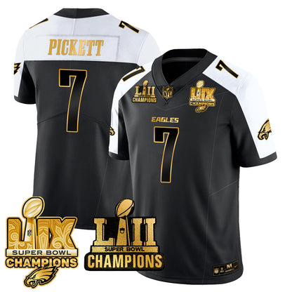 PHI LII-LIX Super Bowl Champions Gold Vapor Limited Jersey N2 - All Stitched-DTD