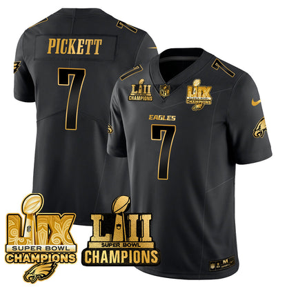 PHI LII-LIX Super Bowl Champions Gold Vapor Limited Jersey N2 - All Stitched-DTD