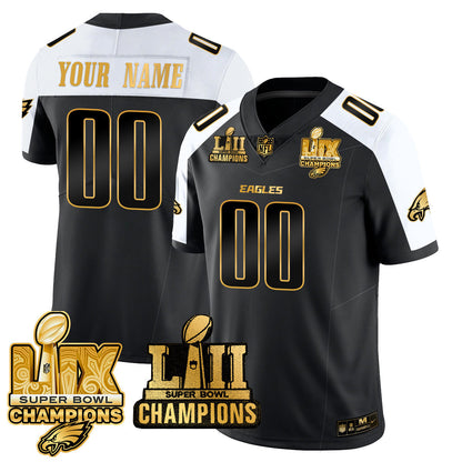 Custom Name/Gender PHI LII-LIX Super Bowl Champions Vapor Limited Jersey - All Stitched-DTD