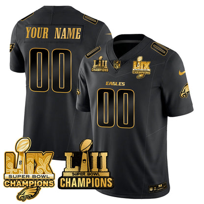 Custom Name/Gender PHI LII-LIX Super Bowl Champions Vapor Limited Jersey - All Stitched-DTD