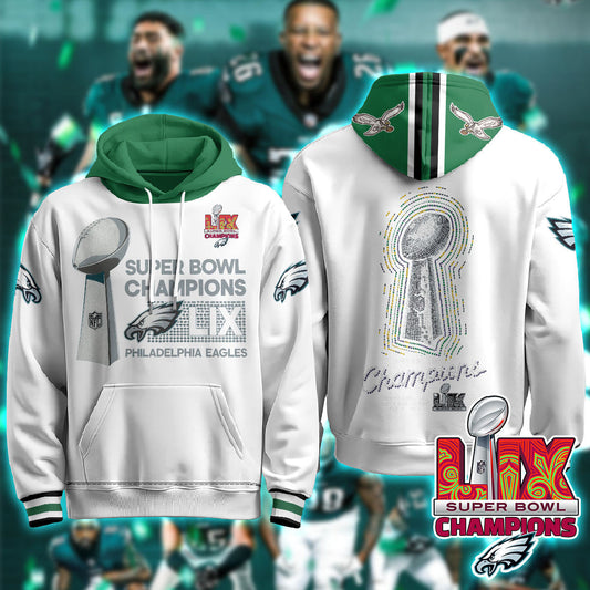 PHI Super Bowl LIX Champions Hoodie - Printed-DTD