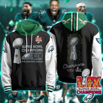PHI Super Bowl LIX Champions Hoodie - Printed-DTD
