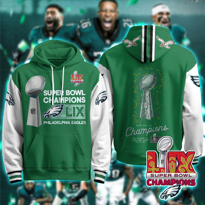 PHI Super Bowl LIX Champions Hoodie - Printed-DTD