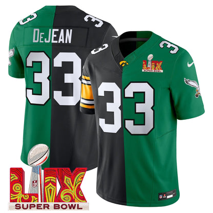 Split PHI Super Bowl LIX & College Football Vapor Limited Jersey - All Stitched-DTD
