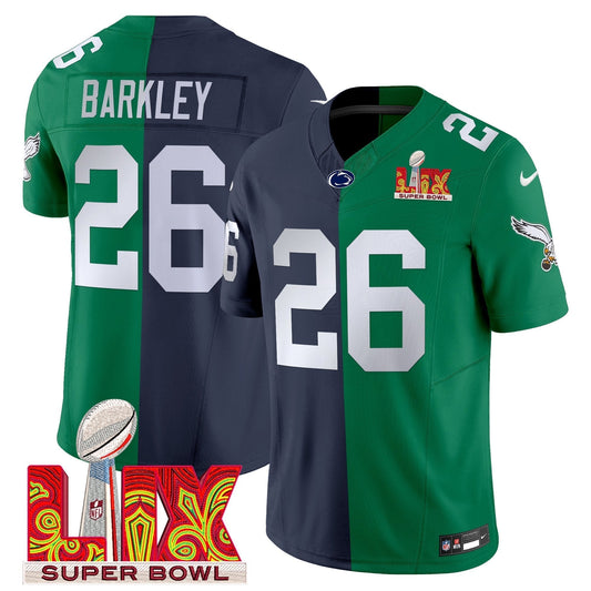 Split PHI Super Bowl LIX & College Football Vapor Limited Jersey - All Stitched-DTD