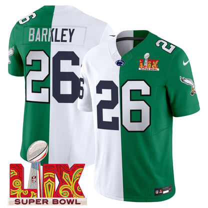 Split PHI Super Bowl LIX & College Football Vapor Limited Jersey - All Stitched-DTD