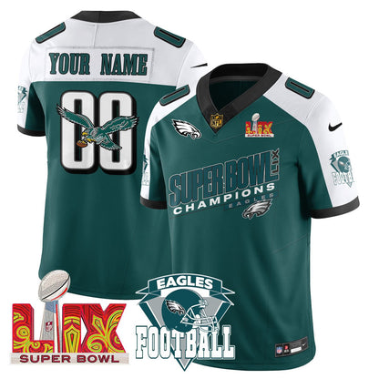 Custom PHI Jersey - Super Bowl LIX Champions Patch CN2-DTD