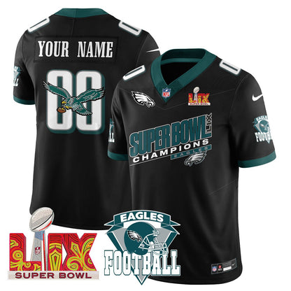 Custom PHI Jersey - Super Bowl LIX Champions Patch CN2-DTD
