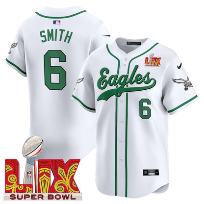 PHI Midnight Green Super Bowl LIX Vapor Baseball Jersey - All Stitched-DTD