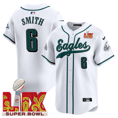 PHI Midnight Green Super Bowl LIX Vapor Baseball Jersey - All Stitched-DTD