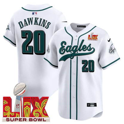 PHI Midnight Green Super Bowl LIX Vapor Baseball Jersey - All Stitched-DTD