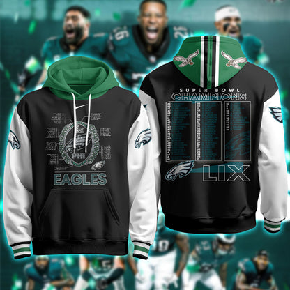 PHI Super Bowl LIX Champions Limited Hoodie N1 - Printed-DTD