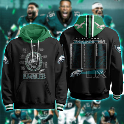 PHI Super Bowl LIX Champions Limited Hoodie N1 - Printed-DTD